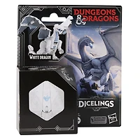Dungeons and Dragons Dicelings, monstre-dé de collection D&D dragon blanc, figurine de dragon