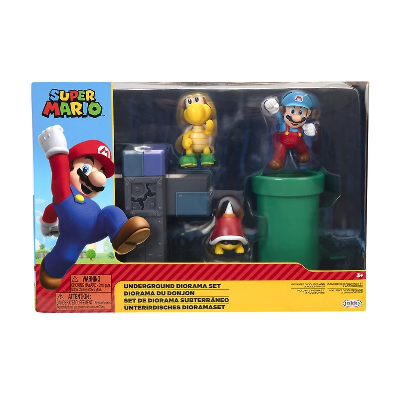 M2 - Ensemble De Diorama De Nintendo Mario 2,5 Pouces - Monde Souterrain
