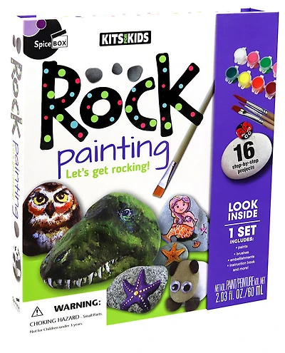 SpiceBox Children's Activity Kits for Kids Rock Painting - English Edition