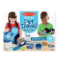 Melissa & Doug Tote & Tour Ensemble de jeu pour animaux de compagnie avec 2 peluches (15 pièces)