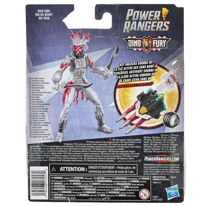 Power Rangers Dino Fury, Roi du Néant, figurine articulée avec Dino Fury