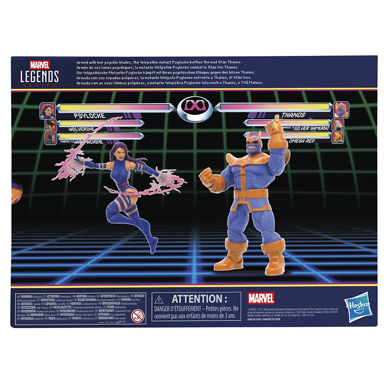 Marvel Legends Series Gamerverse Psylocke contre Thanos, figurines de collection