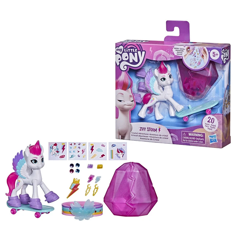 My Little Pony: A New Generation, Aventure de cristal Zipp Storm, figurine de poney blanc