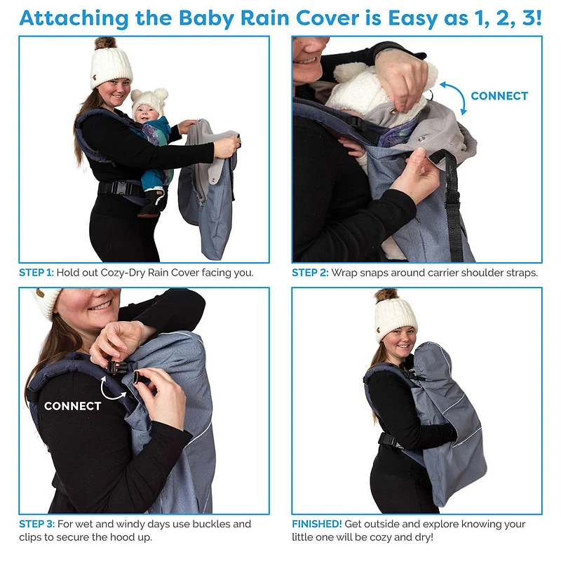 Baby Waterproof Carrier Cover | Greystone - One Size