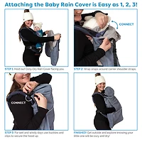 Baby Waterproof Carrier Cover | Greystone - One Size
