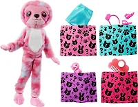 Barbie Cutie Reveal Fantasy Series Doll with Sloth Plush Costume and 10 Surprises