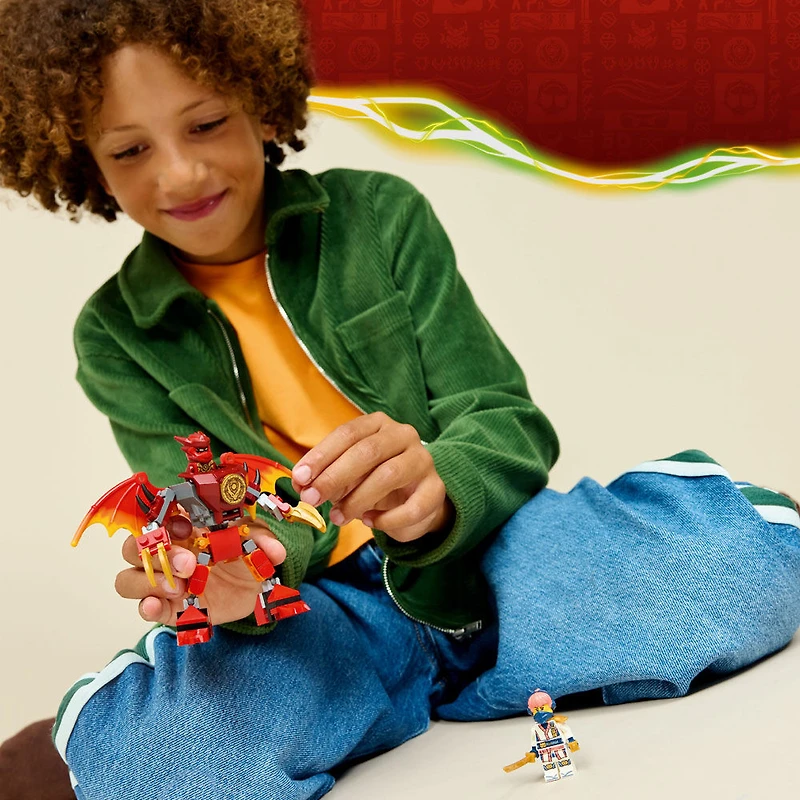 LEGO NINJAGO Ensemble de Combat : Rrobot Dragon de Kai, Jouet Robot, Ensemble de Jeu avec 3 Figurines 71851