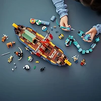 LEGO Creator 3-en-1 Le bateau viking et le serpent de Midgard 31132 Ensemble de construction (1 192 pièces)