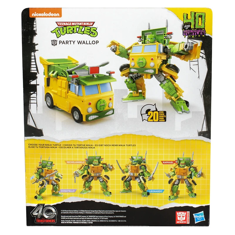Transformers Collaborative, figurine Teenage Mutant Ninja Turtles x Transformers Party Wallop