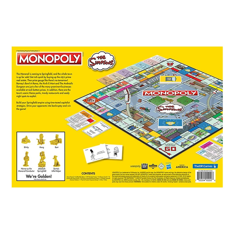 MONOPOLY: The Simpsons Jeu De Plateau - Édition anglaise