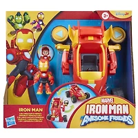 Marvel Iron Man and his Awesome Friends 2-In-1 Mech Suit & Vehicle, Action Figure & Toy Vehicle