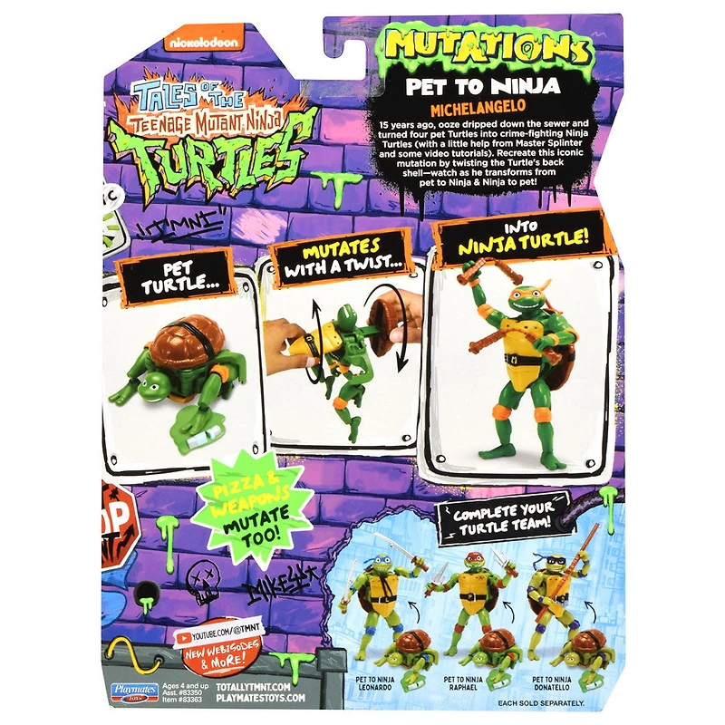 Tales of Teenage Mutant Ninja Turtles: Mutations Deluxe Michelangelo Pet to Ninja Figure