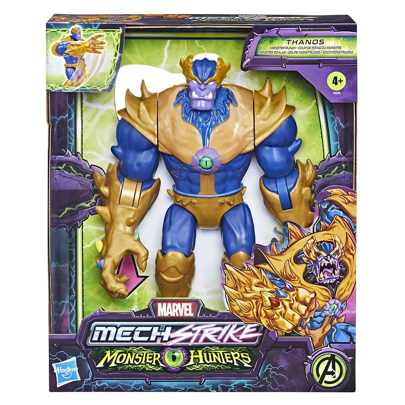 Marvel Avengers Mech Strike Monster Hunters, figurine deluxe Thanos Coup de poing du monstre de 22,5 cm