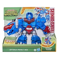 Transformers Dinobot Adventures, jouet convertible Optimus Prime T-Rex avec sons et lumières