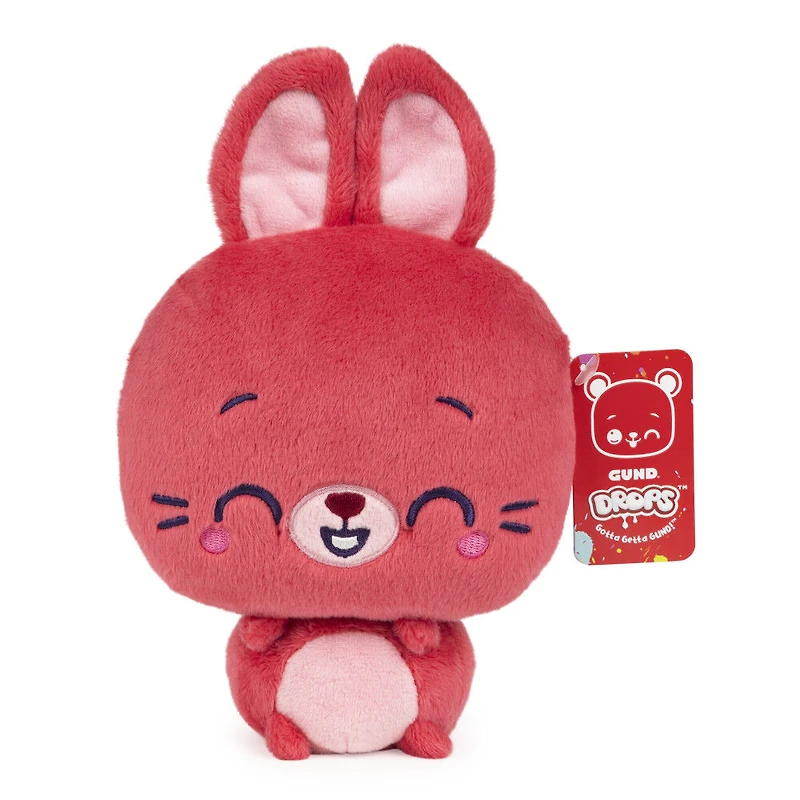 GUND Drops, Harli Hops, Animal en peluche tout doux et expressif premium, rose, 15,2 cm