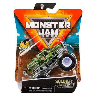Monster Jam, Monster truck Soldier Fortune officiel, véhicule en métal moulé, série Shear Madness, échelle 1:64