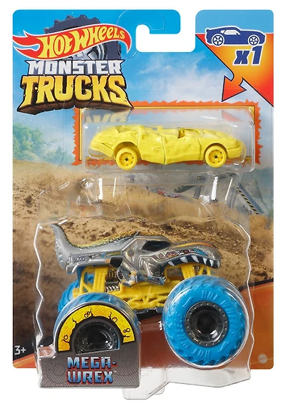 Hot Wheels Monster Trucks 1:64 Mega Wrex 2 Pack Vehicles