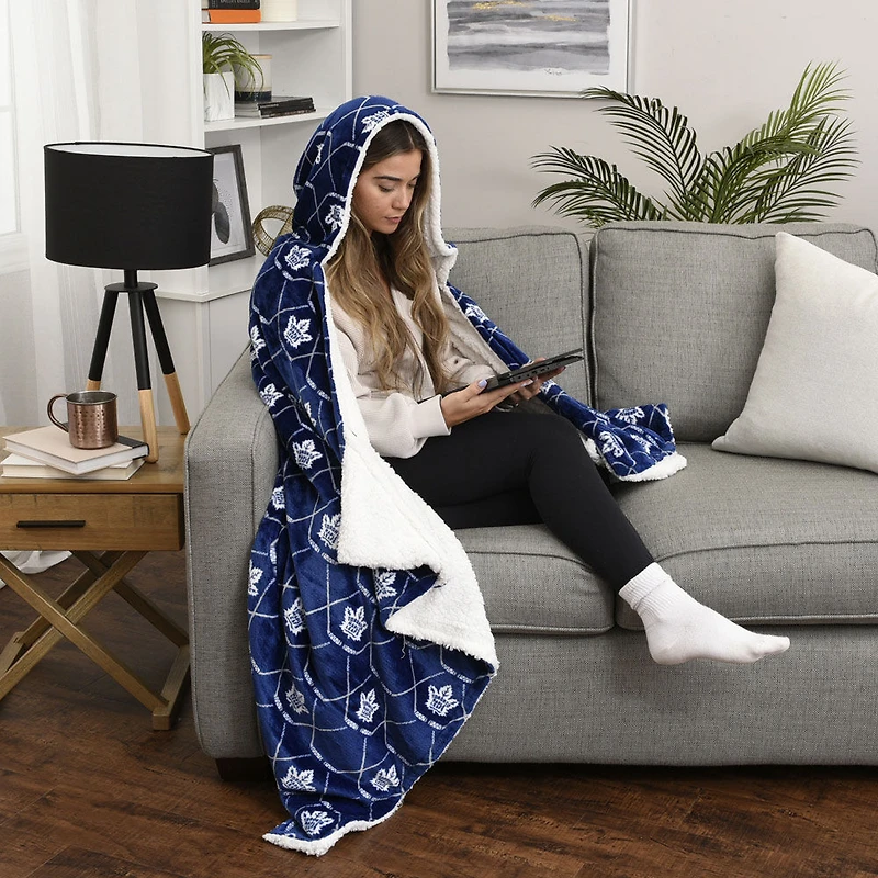 Couverture à capuche des Maple Leafs de Toronto de la LNH (50 x 70 po)
