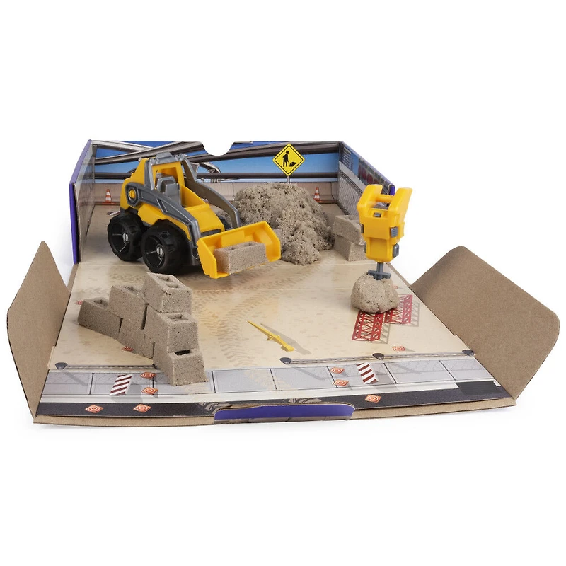 Kinetic Sand, Coffret Camion pour creuser et démolir avec 454 g de Kinetic Sand
