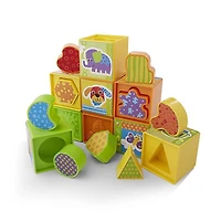 Bruin - 9  formes en relief à encastrer et cubes à assembler