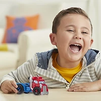 Playskool Heroes Transformers Rescue Bots Academy Optimus Prime Converting Toy, 4.5-Inch Action Figure, Toys for Kids Ages 3 and Up