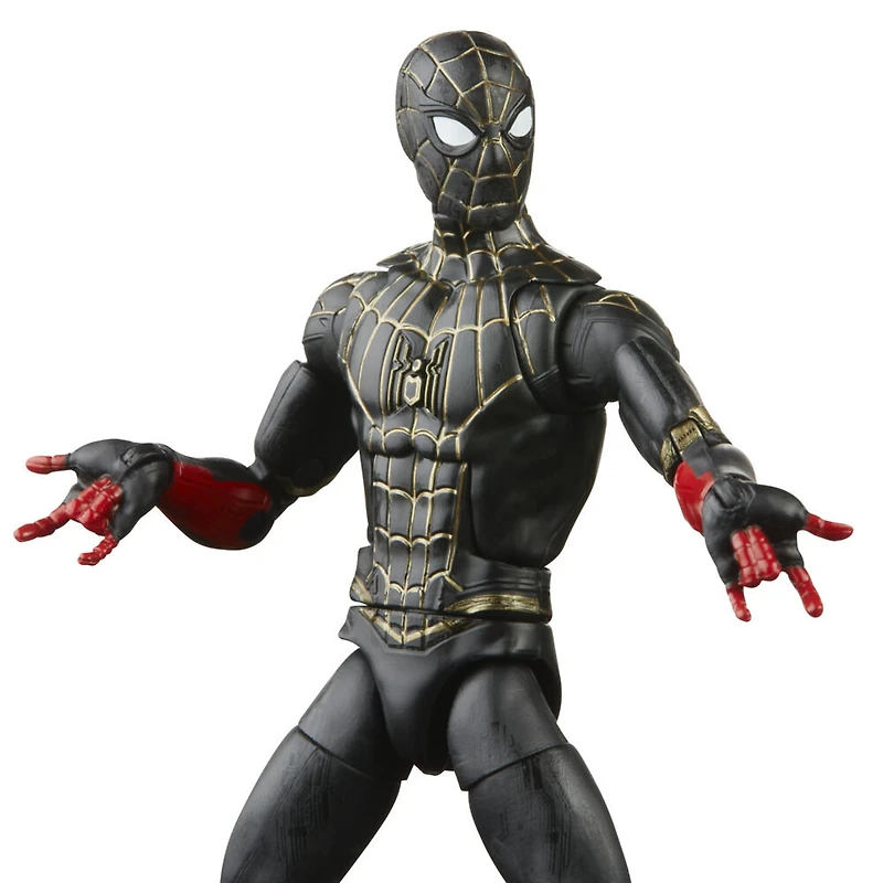 Marvel Legends Series Spider-Man costume noir et or, figurine de collection - Notre exclusivité