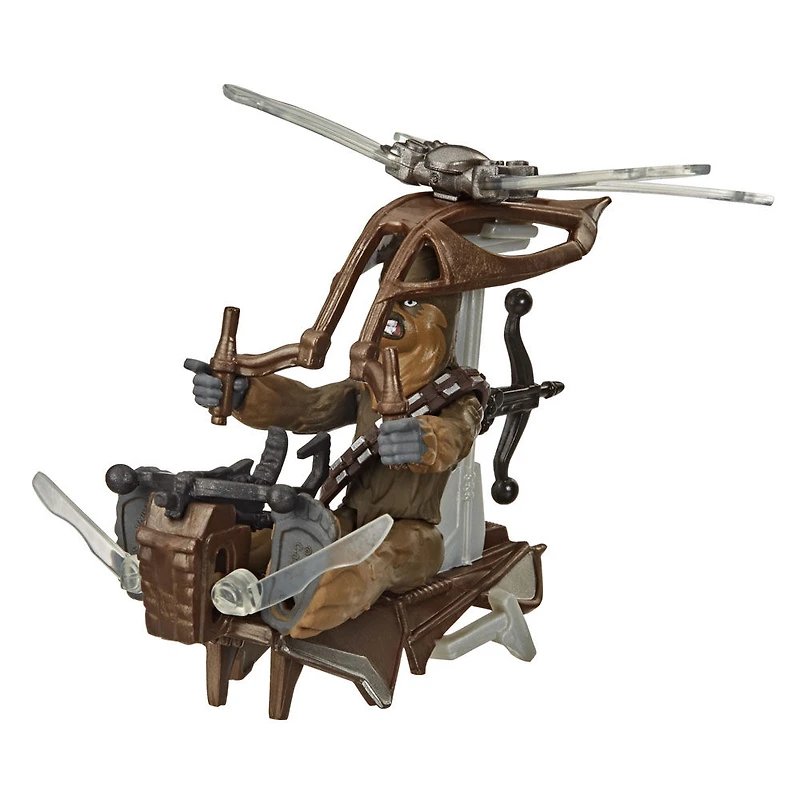 Star Wars Mission Fleet, Chewbacca Beachfront Barrage, classe équipement, figurine de 6 cm avec véhicule