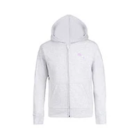 PUMA Fleece Zip Up Hoodie White 6X