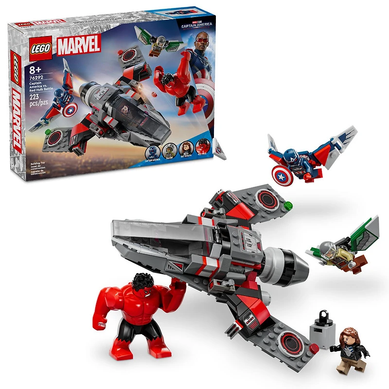 LEGO Marvel Captain America vs. Red Hulk Battle Buildable Jet 76292