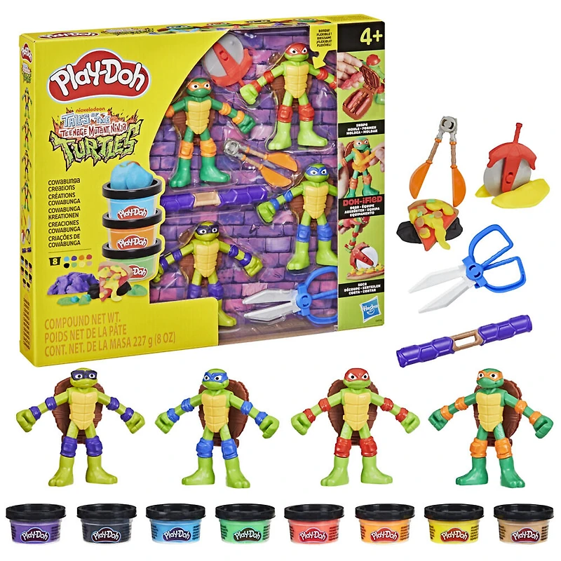Play-Doh Les Tortues Ninja Créations Cowabunga, coffret de pâte à modeler