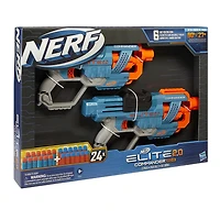 Nerf Elite 2.0, pack de 2 blasters Commander RD-6, 24 fléchettes Nerf, barillet rotatif 6 fléchettes, rails tactiques, points de fixation - Notre exclusivité