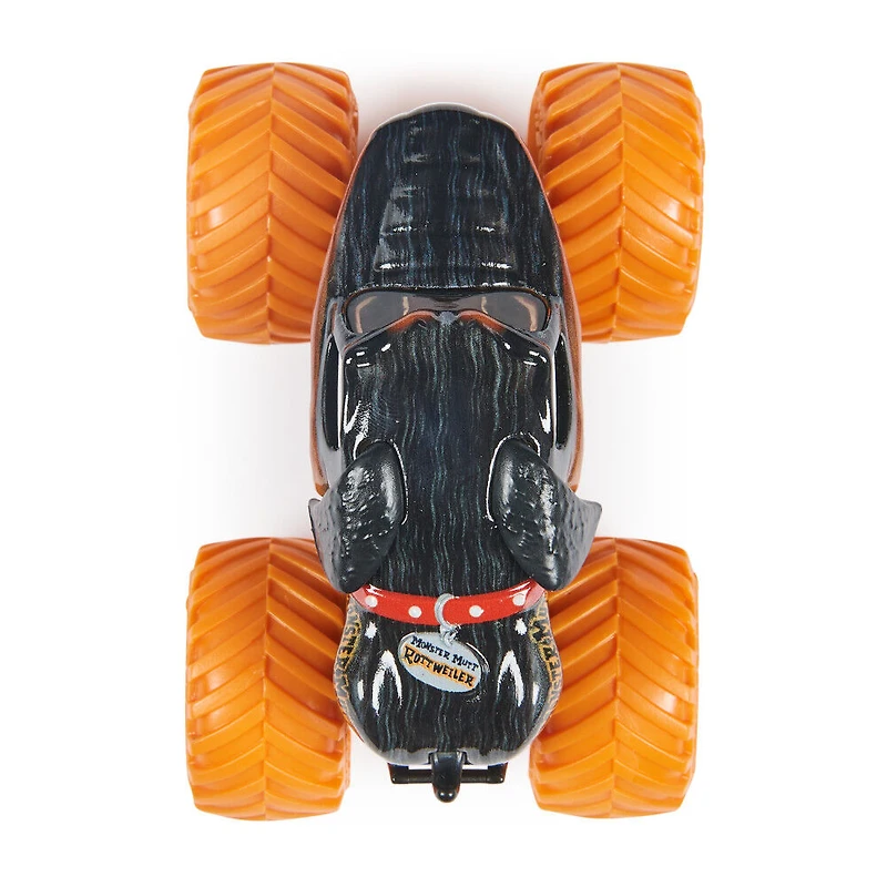 Monster Jam, Monster truck Monster Mutt Rottweiler officiel, véhicule en métal moulé, échelle 1:64