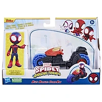 Marvel Spidey et ses Amis Extraordinaires, figurine Miles Morales avec moto