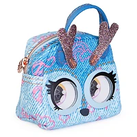 Micro Purse Pets, Biche Denim Deerie, Petit sac à main élégant qui lève les yeux au ciel