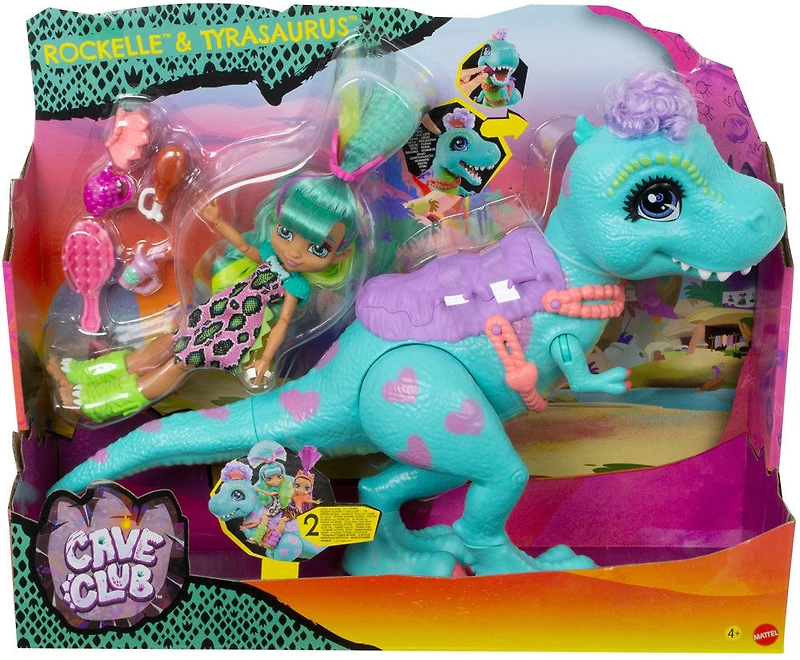 Club des Cavernes - Poupée et Figurine - Rockelle et Tyrasaurus