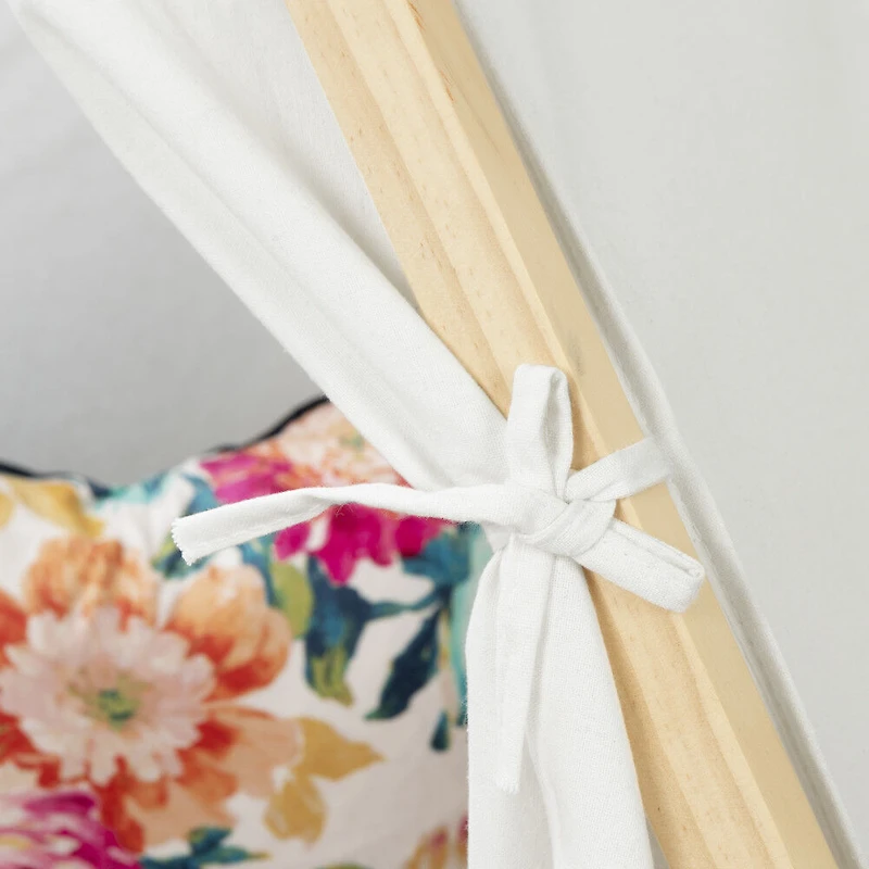 Sweedi Tente de jeu avec tableau Blanc et Naturel