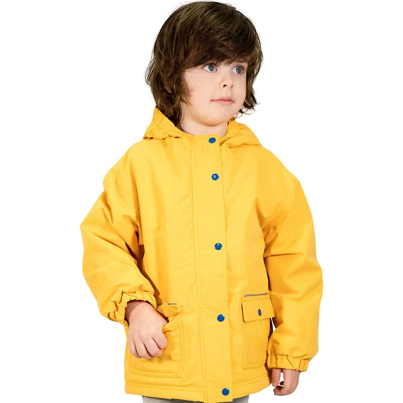 Kids Fleece Lined Rain Jackets | Yellow