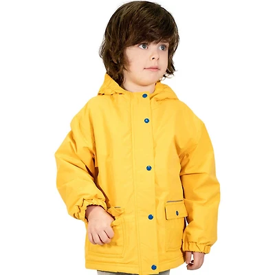 Kids Fleece Lined Rain Jackets | Yellow