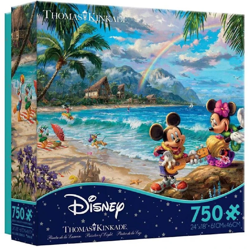 Ceaco Thomas Kinkade Disney Mickey and Minnie in Hawaii puzzle 750 pèces