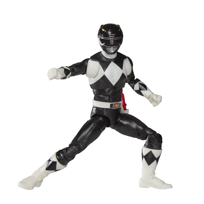 Power Rangers Lightning Collection, Mighty Morphin Power Ranger, Ranger Noir, figurine premium de 15 cm de collection avec accessoires