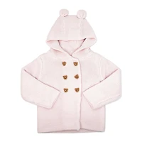 Baby Mode 2 Piece Hooded Knit Set: Pink
