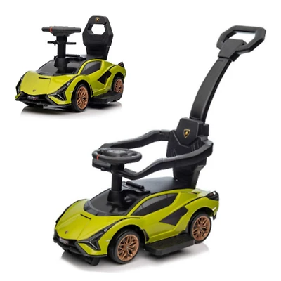 KidsVip Lamborghini Sian Pushcar / Stroller- Green - English Edition