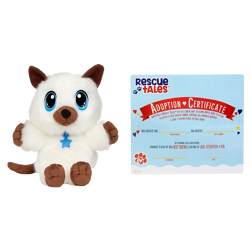 Rescue Tales Cuddly Cat Soft Plush Pet Toy