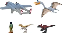 Figurines MINIS Jurassic World: Dominion, coffret multiple combat ou vol de 5 jouets inspirés de films