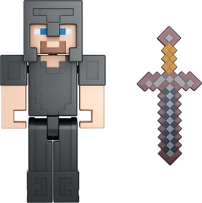 Minecraft Figurine Steve en armure Netherite