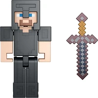 Minecraft Figurine Steve en armure Netherite