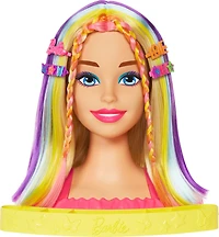 Barbie - Ultra Chevelure - Arc-en-ciel -Tête à coiffer de luxe, blonds