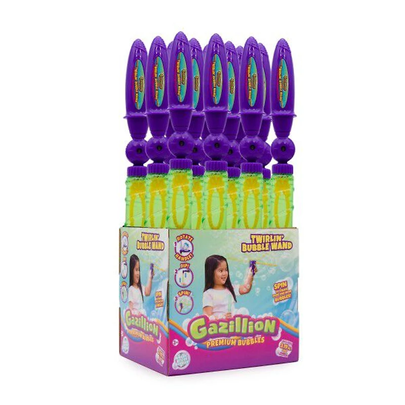 Gazillion Bubbles - Twirlin Bubble Wand/Vert