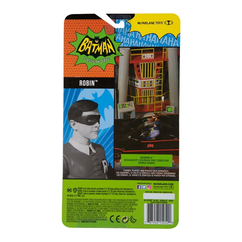 DC Retro 6" Wave 5 Batman 66 - Robin (Black and White TV Variant) - R Exclusive