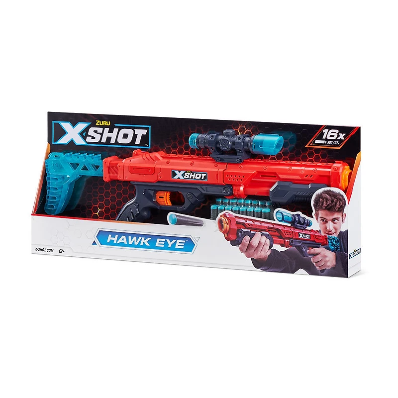 Lance-fléchettes de mousse X-Shot Excel Hawk Eye de ZURU